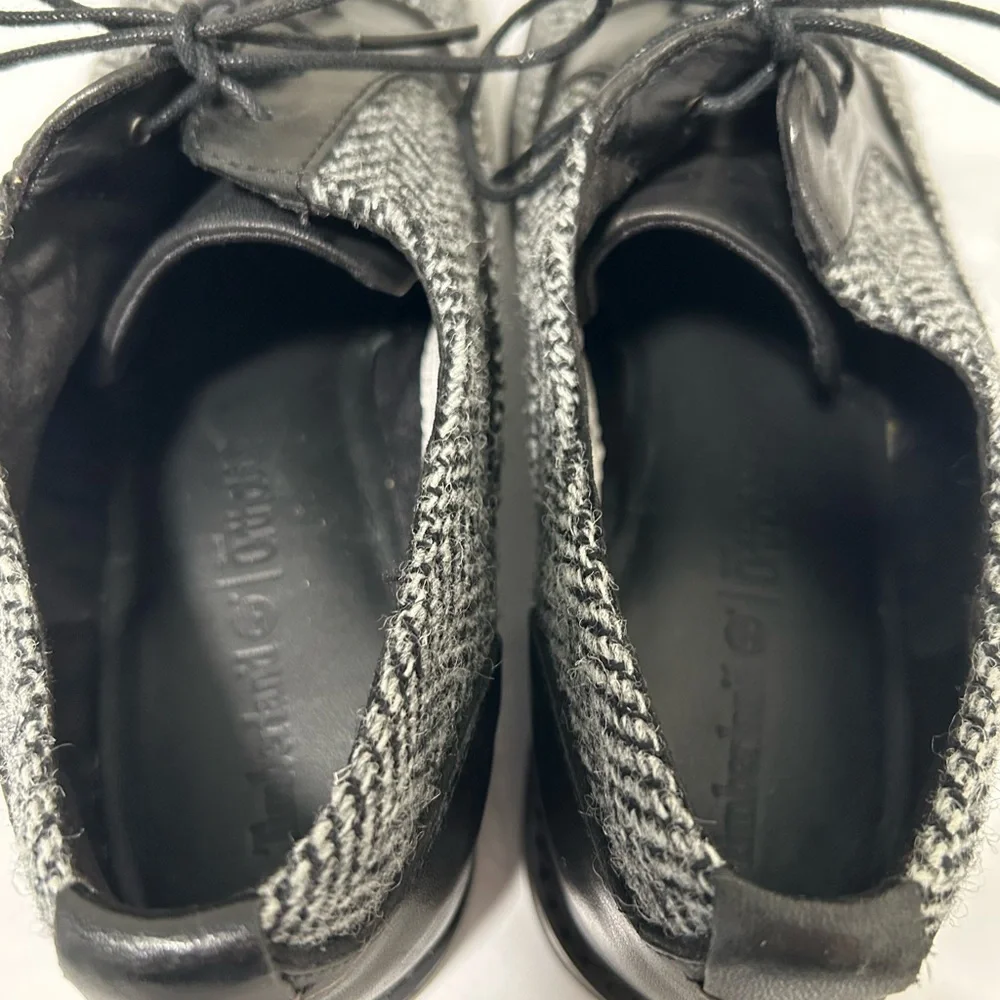 Timberland Harris Tweed Oxford Shoes Black Gray Size 10